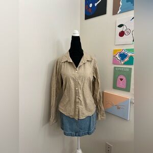 Route 66 Gold-Stripe Button Down Shirt (M)